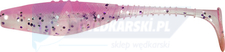DRAGON Belly Fish PRO 3"/7,5cm 4szt. CLEAR/PINK silver/violet glitter