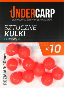 UnderCarp Sztuczne kulki pływające 10 mm - czerwone