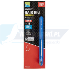 PRESTON haczyki z przyponem MCM-B Mag Store Hair Rigs - 4" / BAYONET / roz.14