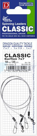 DRAGON Przypon 7x7 Surflon A.F.W. 12kg CLASSIC 20cm 2szt.