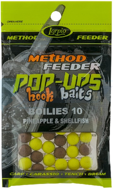 LORPIO BOILIES PINEAPPLE & SHELLFISH 10 mm 15g  - Przyneta Method Feeder POP-UPS Hook Baits
