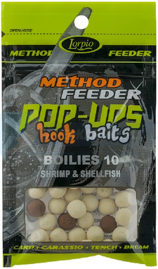 LORPIO BOILIES SHRIMP & SHELLFISH 10 mm 15g - Przyneta Method Feeder POP-UPS Hook Baits