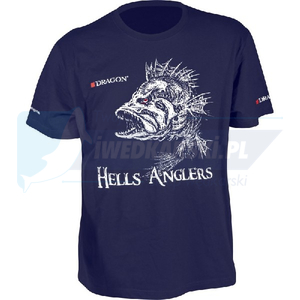 DRAGON T-shirt DRAGON HELLS ANGLERS OKOŃ XL granatowy
