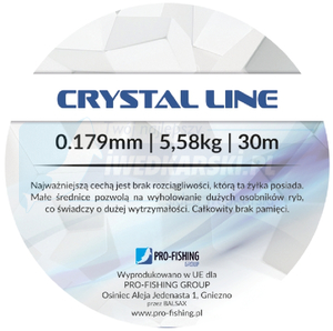 PFG żyłka CRYSTAL LINE 0.179mm 5,58kg 30m