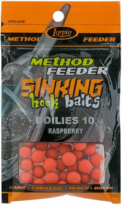 LORPIO Boilies Rasberry 10mm 20g  - Przyneta Method Feeder SINKING Hook Baits
