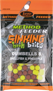 LORPIO DUMBELLS Shellfish & Pineapple 8x10mm 20g  - Przyneta Method Feeder SINKING Hook Baits